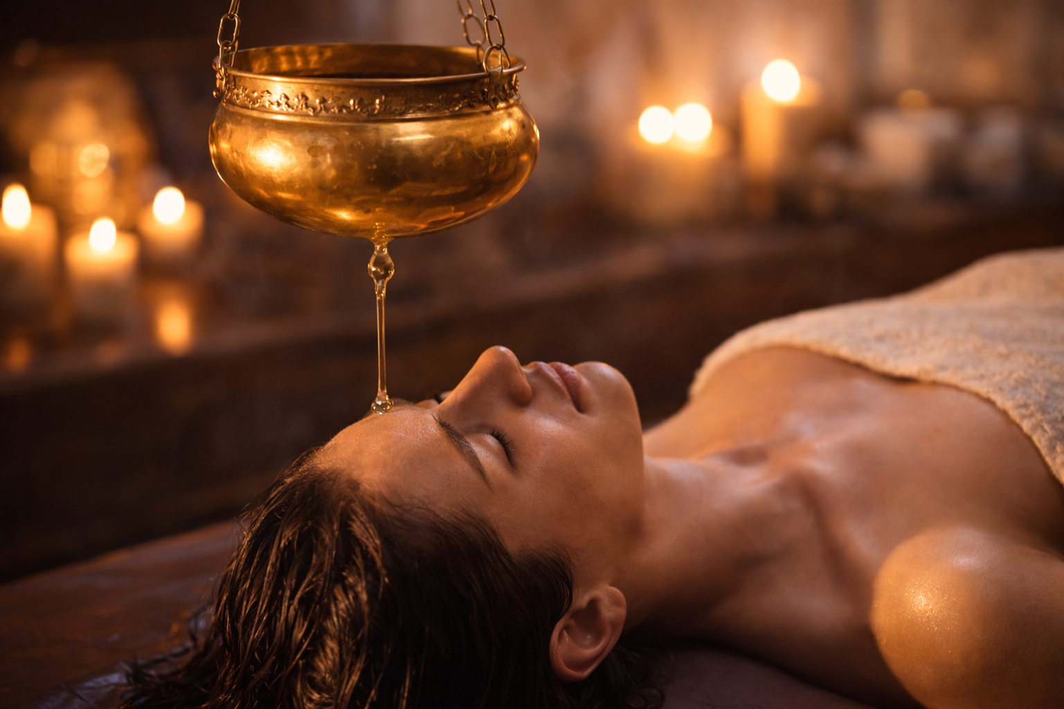 Panchakarma Shirodhara therapy Ayurvedic treatment for stress relief and detoxification