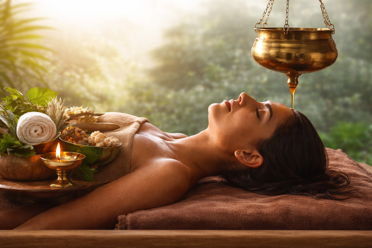 Panchakarma Shirodhara Ayurvedic therapy for detox and stress relief