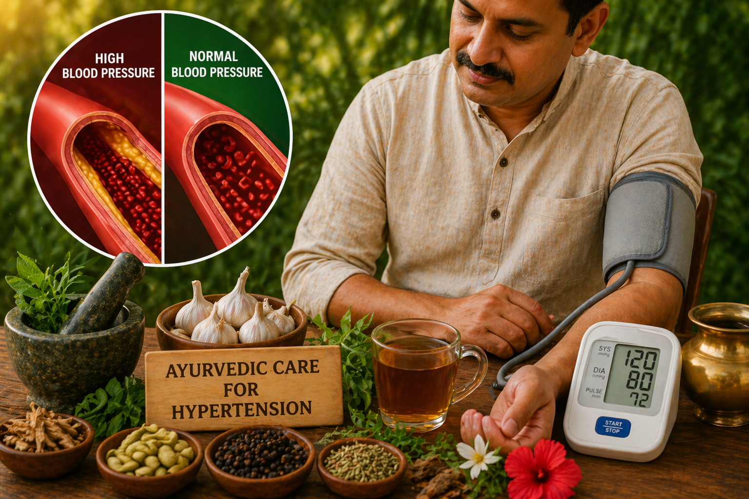 Ayurvedic hypertension treatment in Malleshwaram Bangalore for blood pressure control and heart health