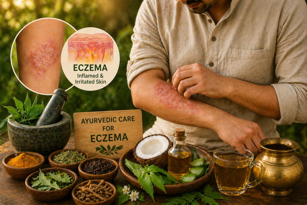 Ayurvedic eczema treatment in Malleshwaram Bangalore for skin irritation relief and natural healing