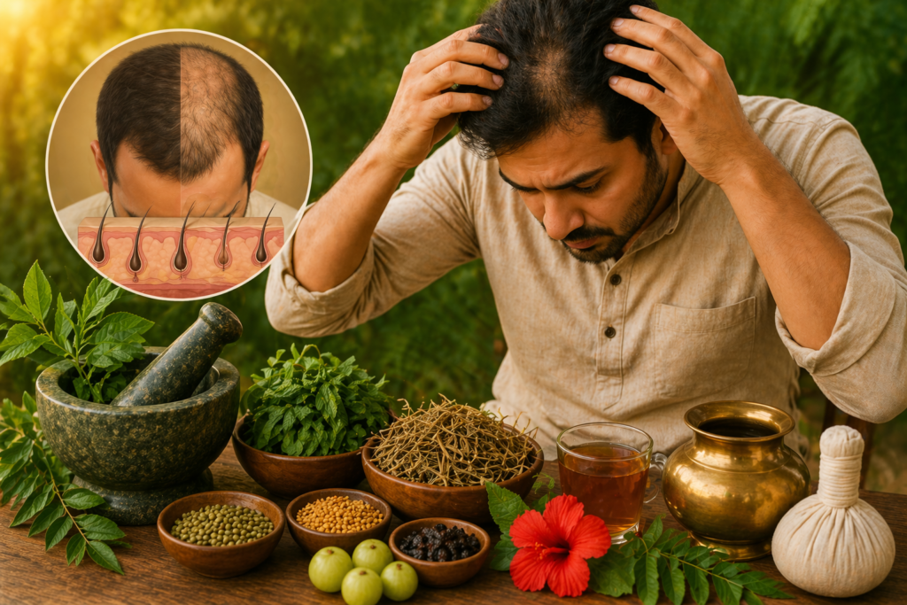 Ayurvedic alopecia and hair fall treatment in Malleshwaram Bangalore using natural herbal therapies